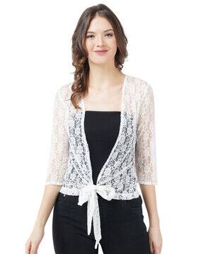 Buy White Shrugs \u0026 Jackets for Women by 