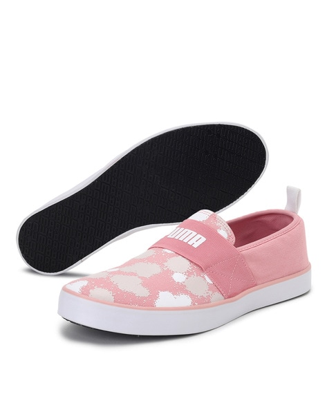 puma pink slip on sneakers