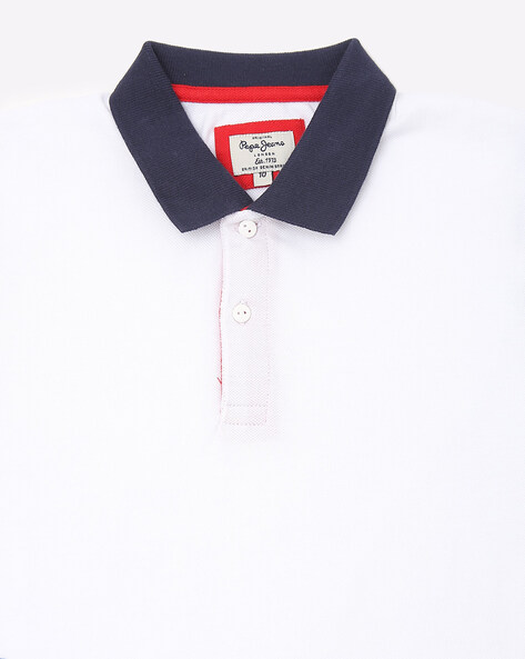 White polo 2025 shirt tesco