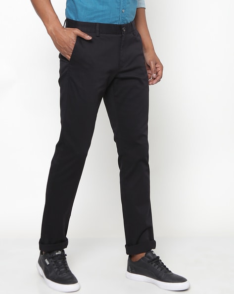 Buy Men Brooklyn Fit Polyester Blend Trouser Online | Indian Terrain