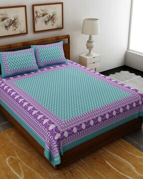 Details about   UniqChoice Cotton Double Bedsheet 144 TC 2 Pillow case-Multi-ZSF 
