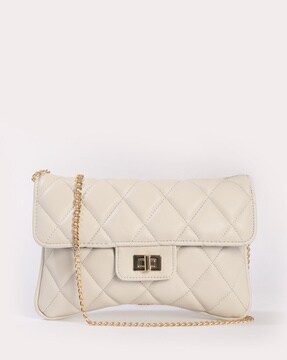 white quilted chain bag