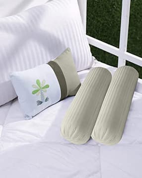trance home linen Pack of 2 Striped Bolster Covers-picture-46