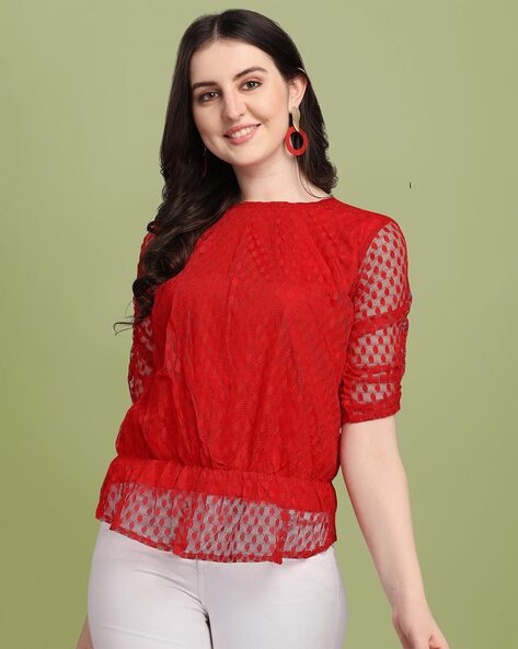 Buy Red Tops for Women by Wedani Online