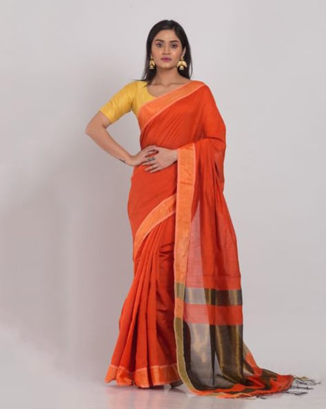 Shop Bengal Cotton Silk Pure Handloom Cotton Sarees at Discounted Prices