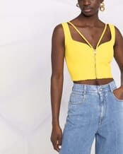 Scuba Solid Fitted Corset Top