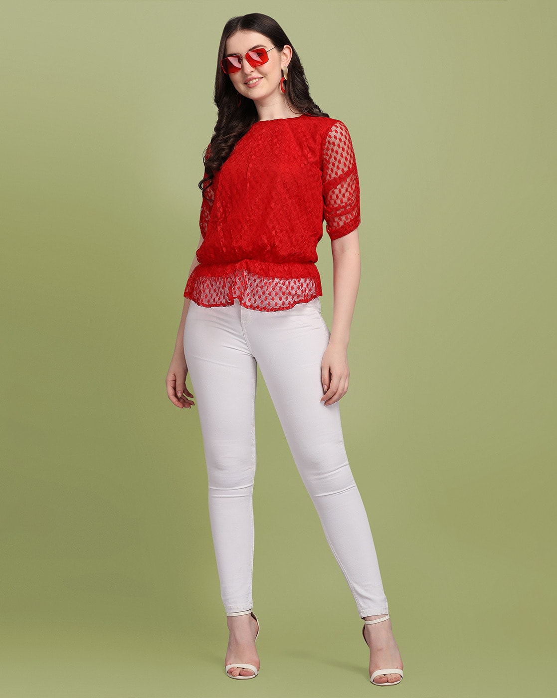 Buy Red Tops for Women by Wedani Online