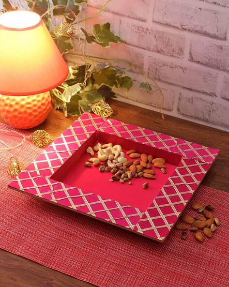Red And Golden (Base) Wedding Saree Packing Tray
