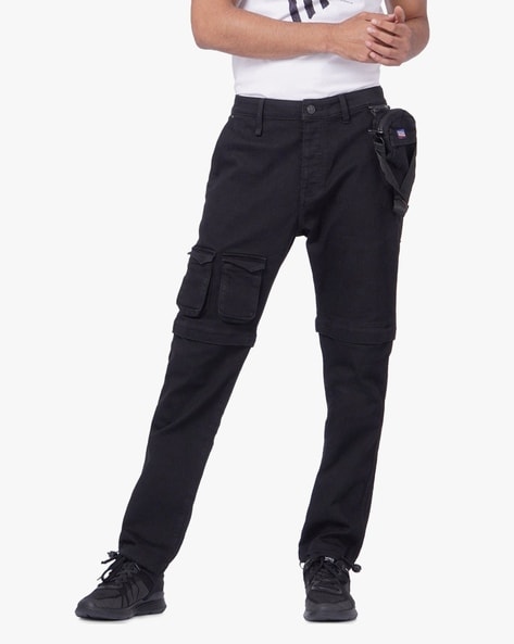 Slim Fit Cargo Jeans with Bag