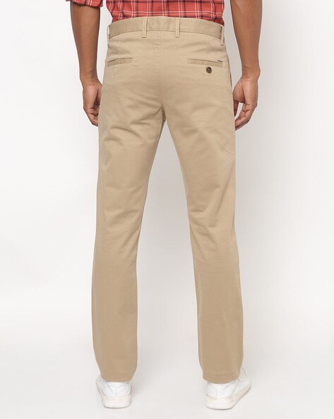 Flat Front Trousers with Insert Pockets