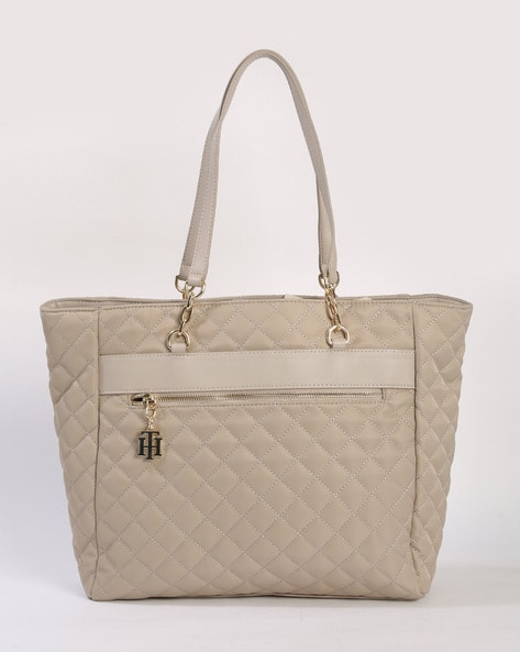 tommy hilfiger quilted tote bag