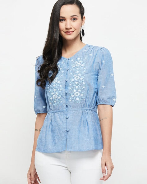 Buy Blue Tops for Women by MAX Online