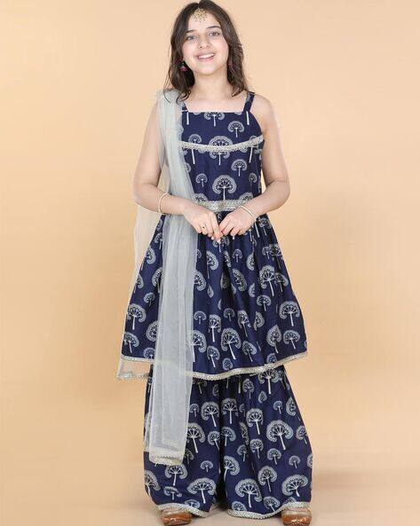 Buy Blue Ethnic Wear Sets for Girls by AJ DEZINES Online | Ajio.com