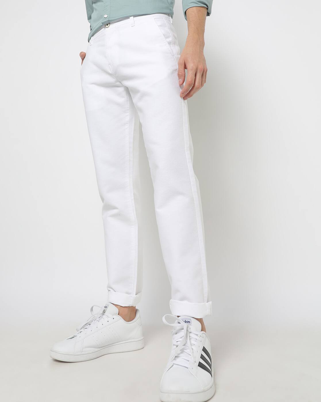 Buy White Trousers \u0026 Pants for Men by 