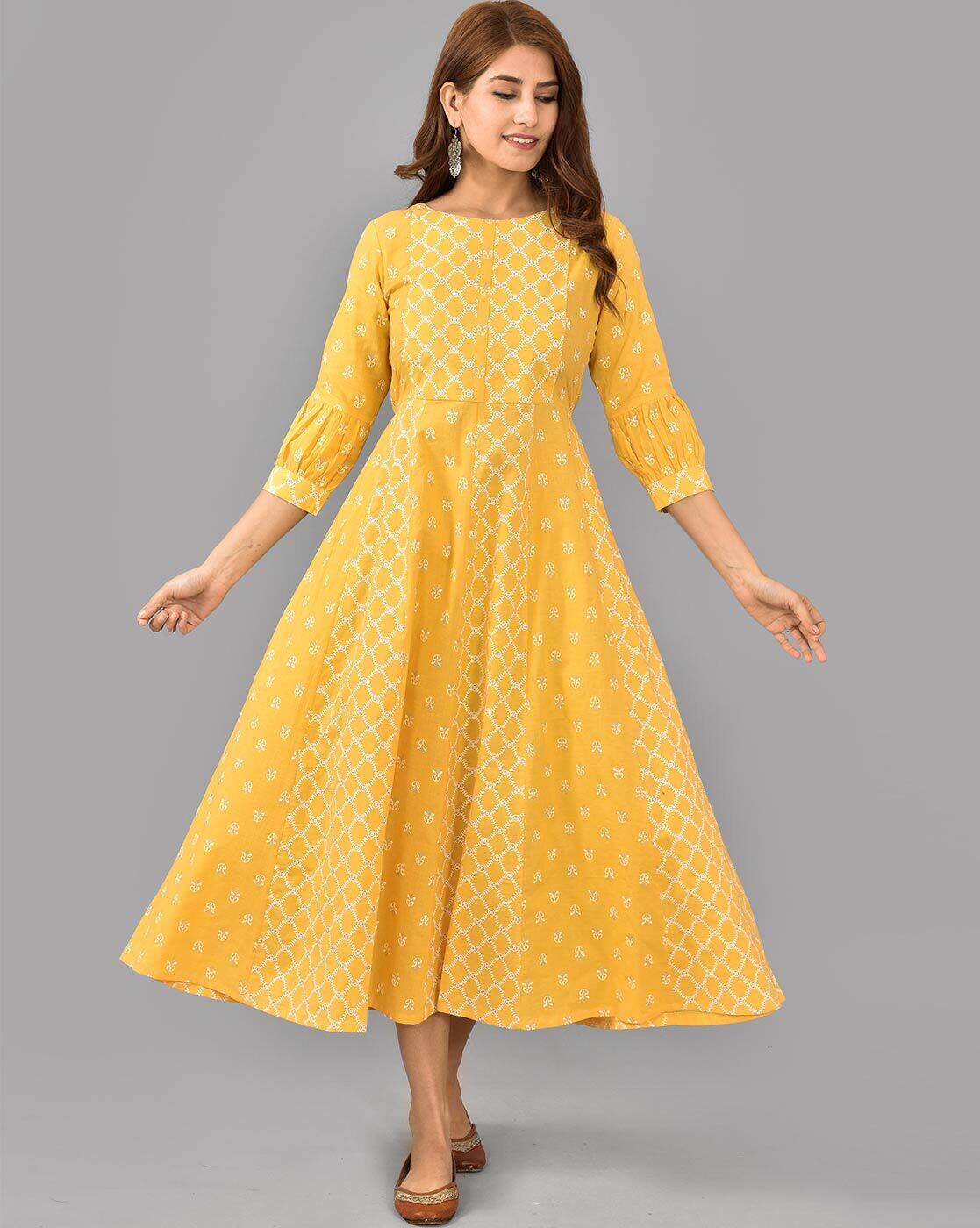 Buy Yellow Dresses u0026 Gowns for Women by AAYUMI Online | Ajio.com