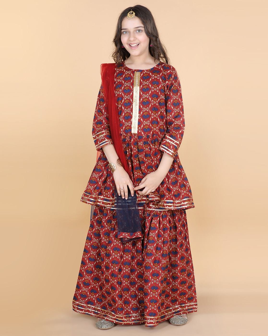 Buy Yellow Ethnic Wear Sets for Girls by Trivety Online | Ajio.com