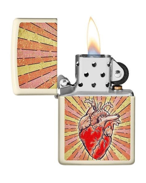 Zippo Heart Design Rose Gold Lighter