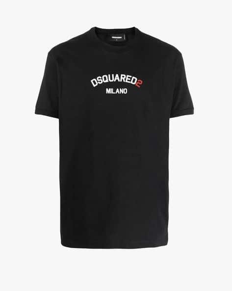 Buy Dsquared2 DSQ2 Milano Cotton Regular Fit T-Shirt | Black Color 