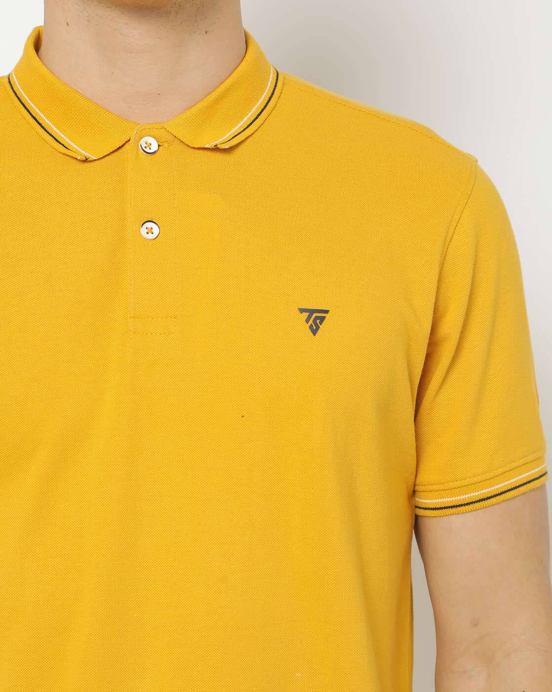 Buy Mustard Yellow Tshirts for Men by Teamspirit Online