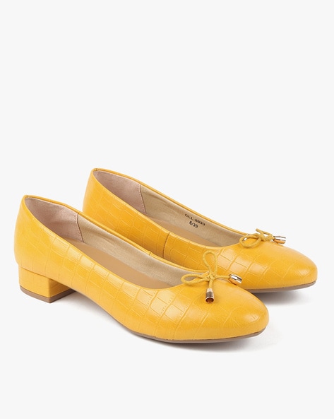 Buy Mustard Yellow Heeled Shoes for Women by Carlton London Online