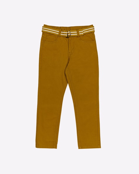 Buy Gini And Jony Boys Mustard Yellow Trousers  Trousers for Boys 641977   Myntra
