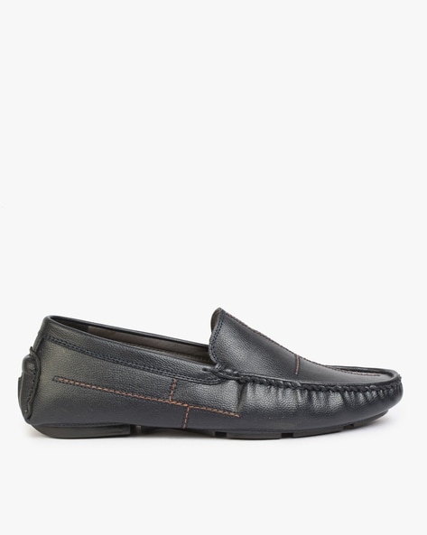 Slip-On Loafers with Stitch Accent