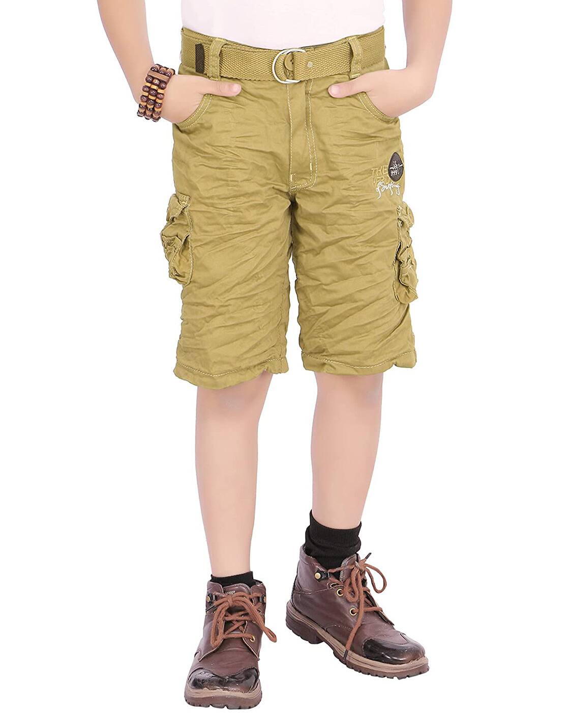 Buy Khaki Shorts \u0026 3/4ths for Boys by 