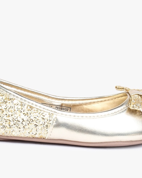 Girls gold best sale ballet flats