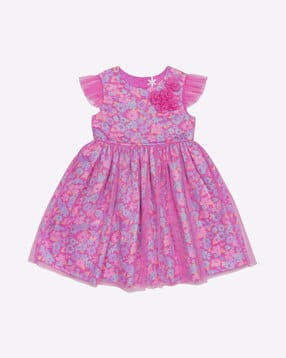 h by hamleys All Over Print A-line Partywear Dress-picture-43