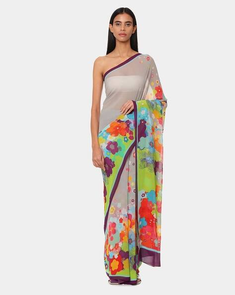 SATYA PAUL The Petunia Floral Print Saree
