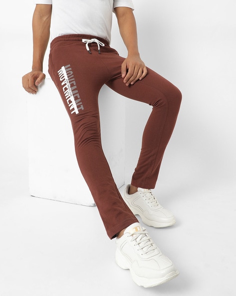 Trendy Dukaan Printed Men Brown Track Pants - Buy Trendy Dukaan