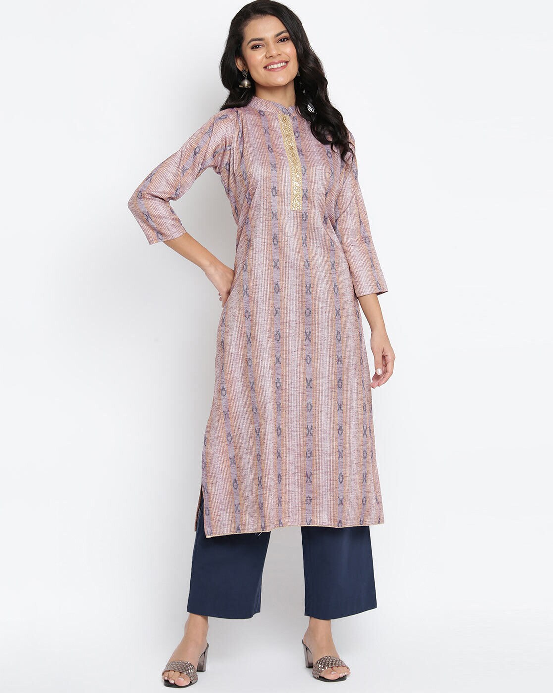 Buy Indian Wear Online Grey Cotton Printed Unstitched Kurti Material Online  @ ₹295 from ShopClues