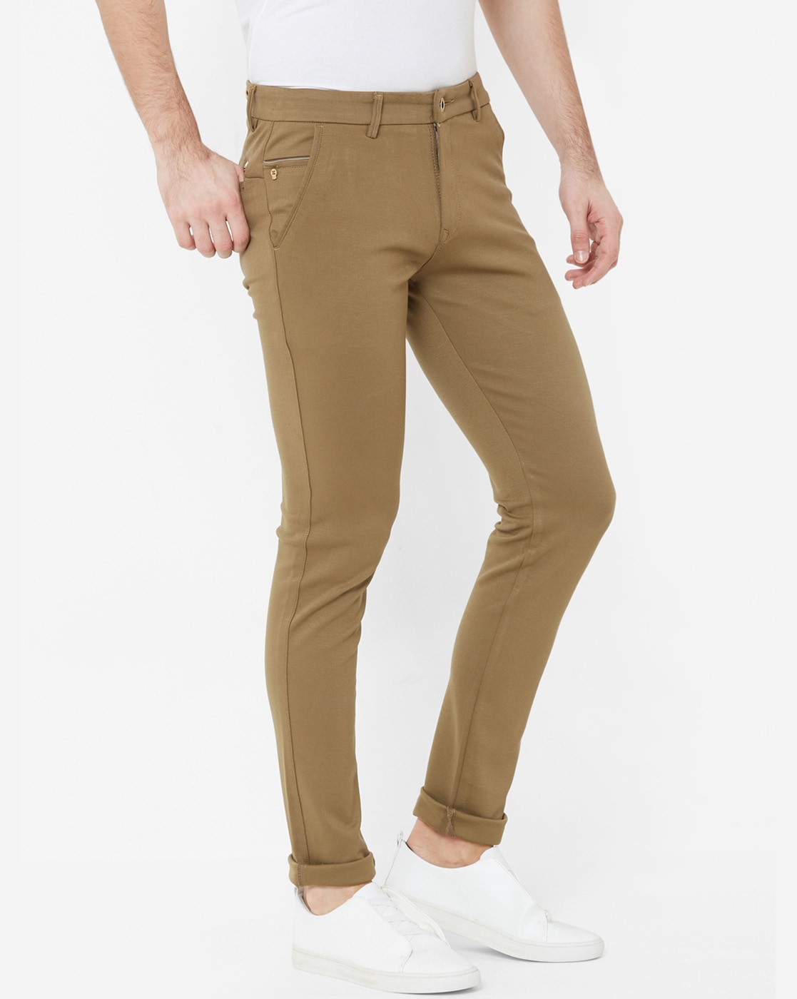 Buy Ely-Fashion Men's Slim and Fit Stretchable Pants, Men's Slim Casual  Pants (Beige-34 inch) Online at Best Prices in India - JioMart.
