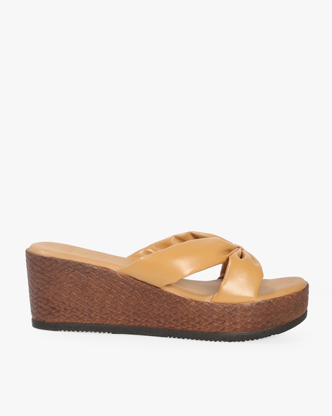 Beige discount platform wedges