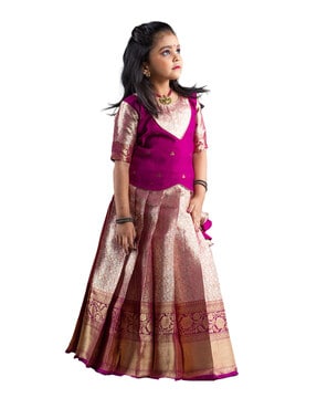 Zari Woven Lehenga Choli Set