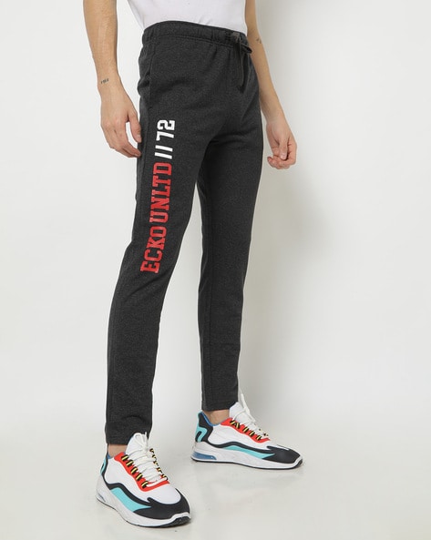 Men Logo Print Slim Fit Track Pants