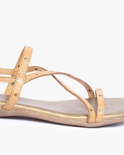 Camel strappy sandals new arrivals