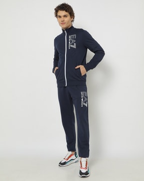 ea7 visibility tracksuit grey