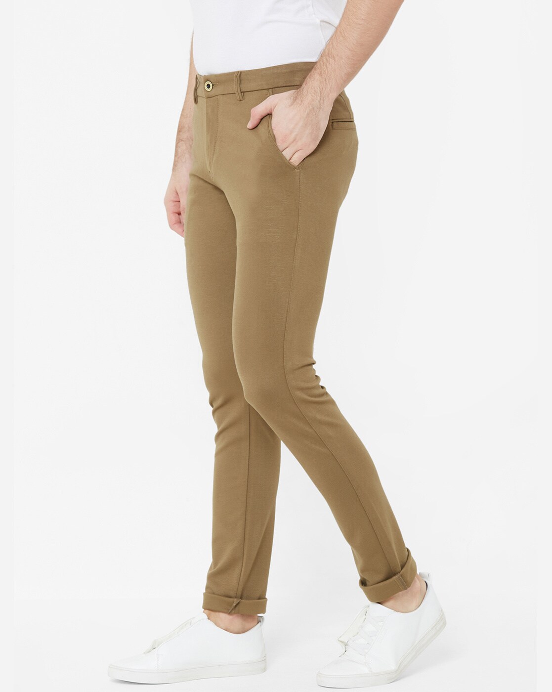 Buy Ely-Fashion Men's Slim and Fit Stretchable Pants, Men's Slim Casual  Pants (Beige-34 inch) Online at Best Prices in India - JioMart.
