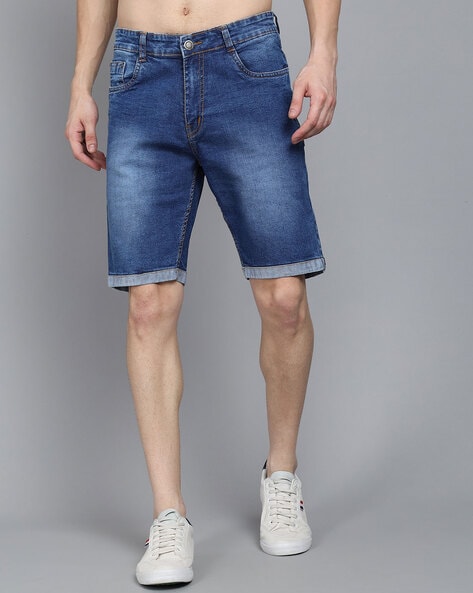 Men Ripped Denim Shorts Retro Distressed Short Jeans Hole Half Pants  Trousers | eBay