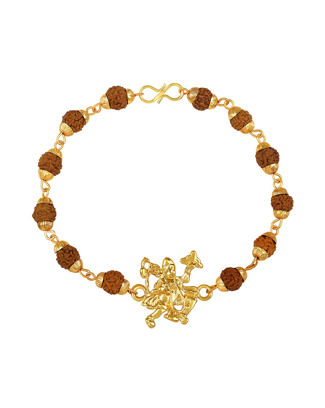 1 Gram Gold Plated 2 Line Glittering Design Rudraksha Bracelet For Men -  Style C712 – Soni Fashion®
