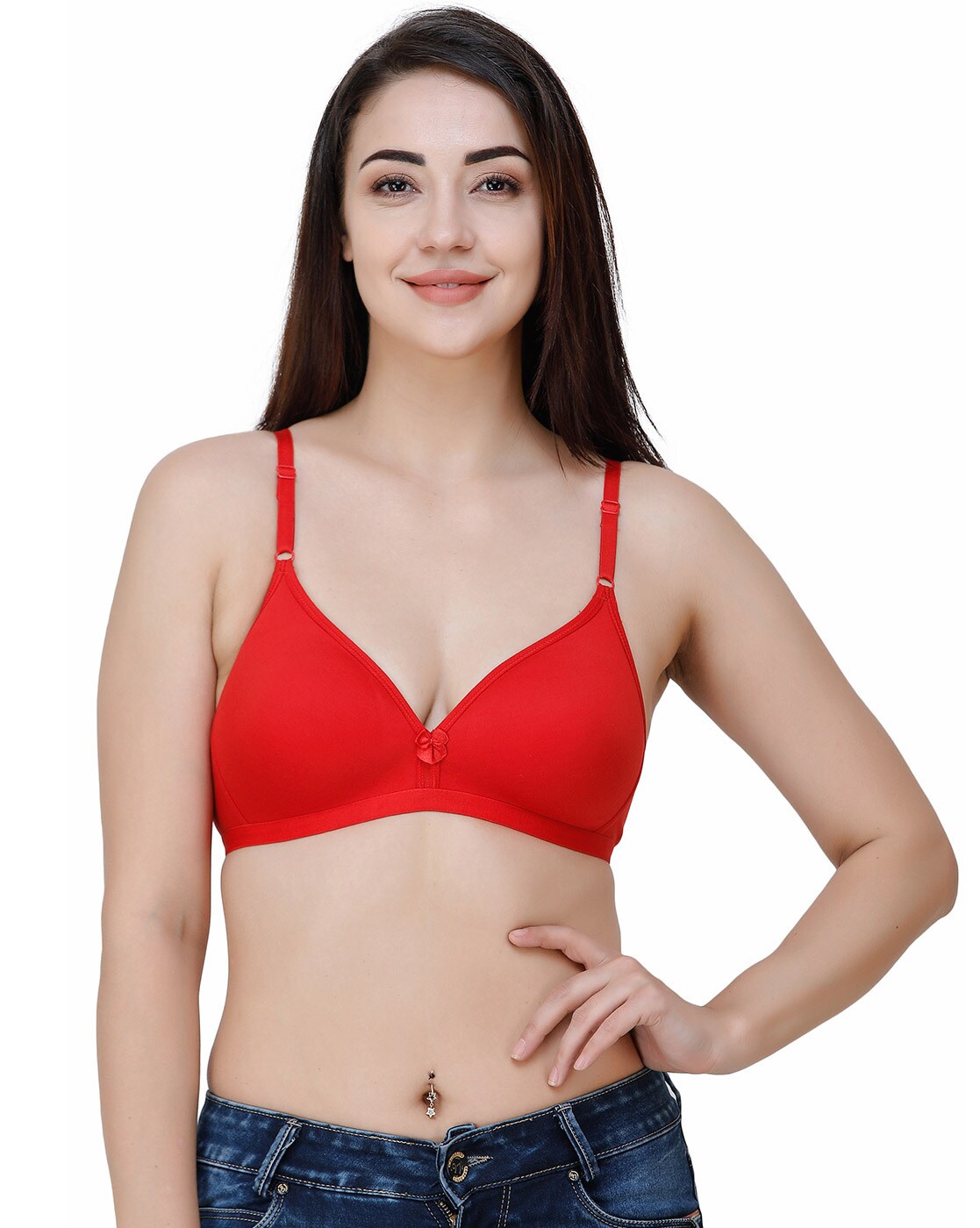 Buy College Girl Red Lace Non Wired Non Padded Minimizer Bra Blush - Bra  for Women 7237246