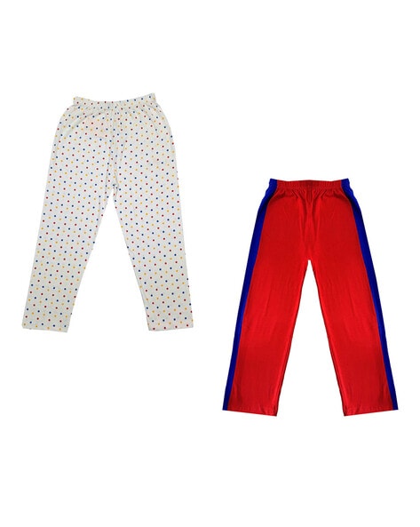 RED WHITE AND BLUE BOAT PRINT KNITTED PANTS  Frangipani