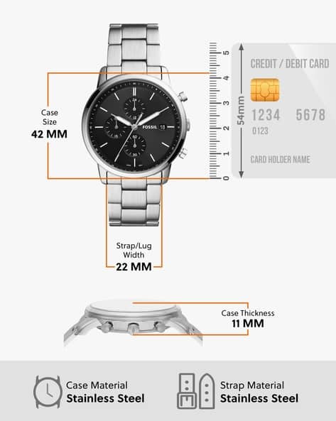 Silver-Toned Watches for Men by FOSSIL 