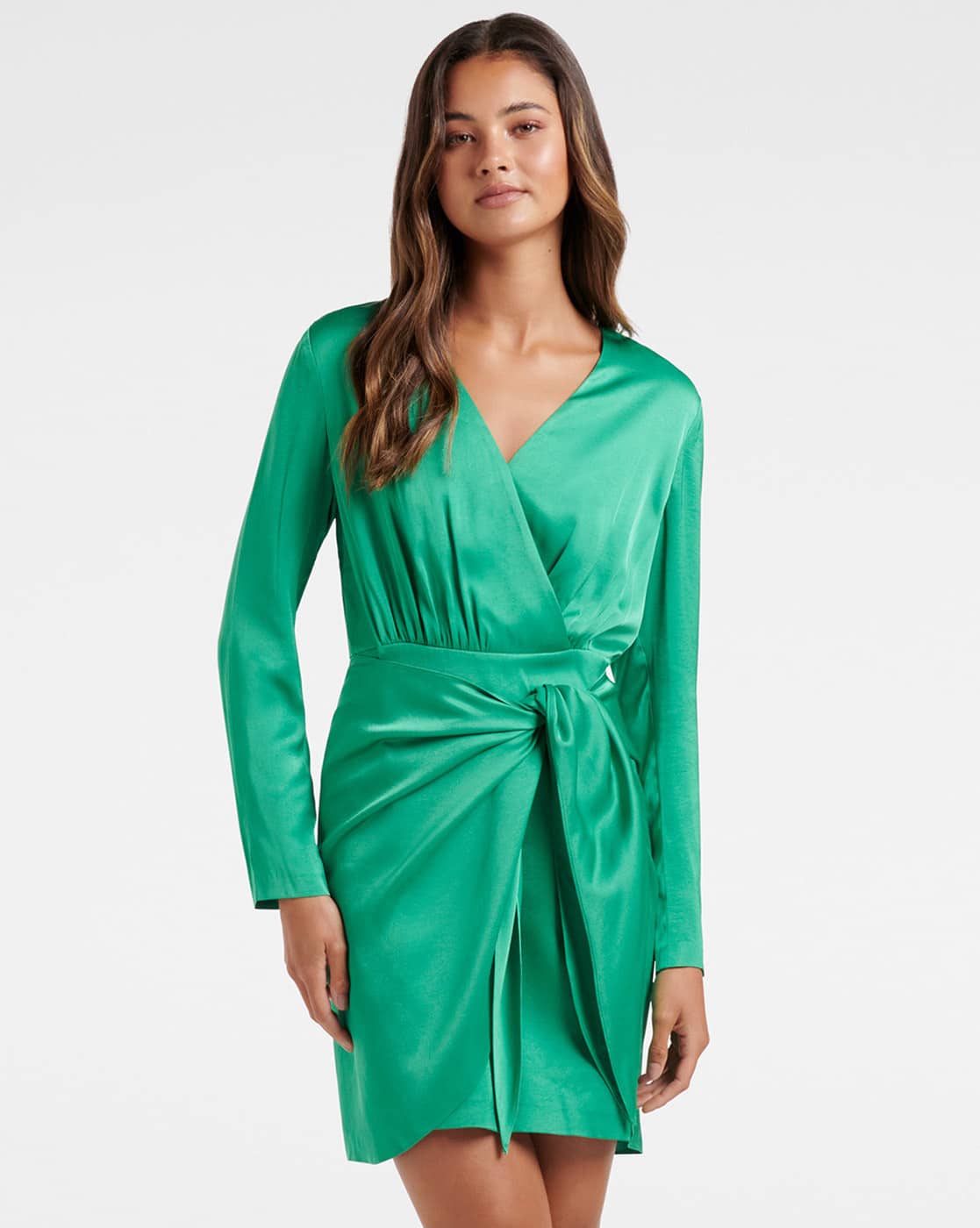 green emerald velvet dress Portia Lace Skater Mini Dress Green