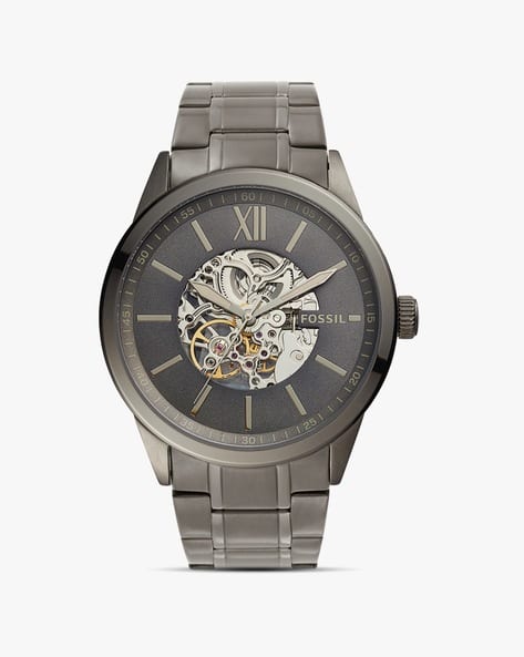 Fossil フォッシル FLYNN BQ2384 腕時計 スケルトン ガンメタ Buy Fossil BQ2384 Men's Automatic Watch, Gunmetal, gunmetal