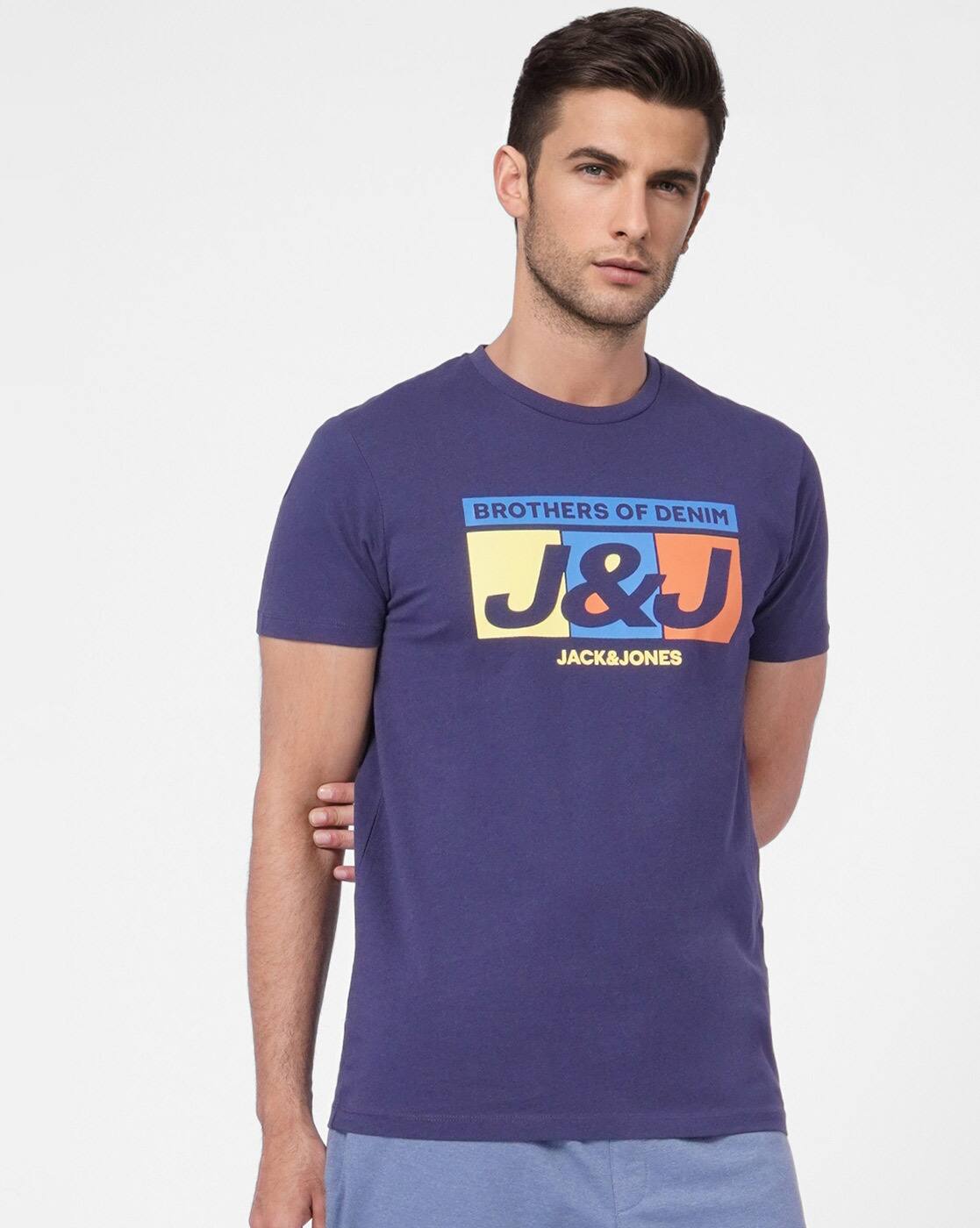 Blue Tshirts for Men by Jack \u0026 Jones 