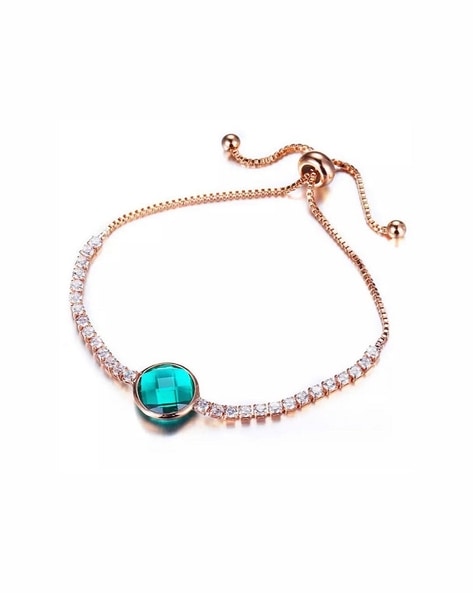 Turquoise sparkling deals slider tennis bracelet