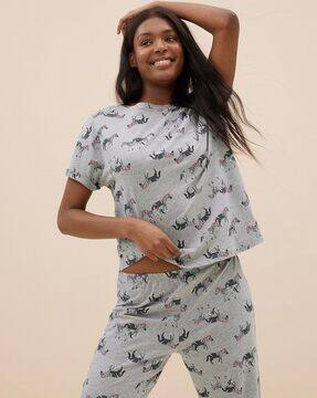 Buy Grey Night\u0026LoungeWearSets for Women 