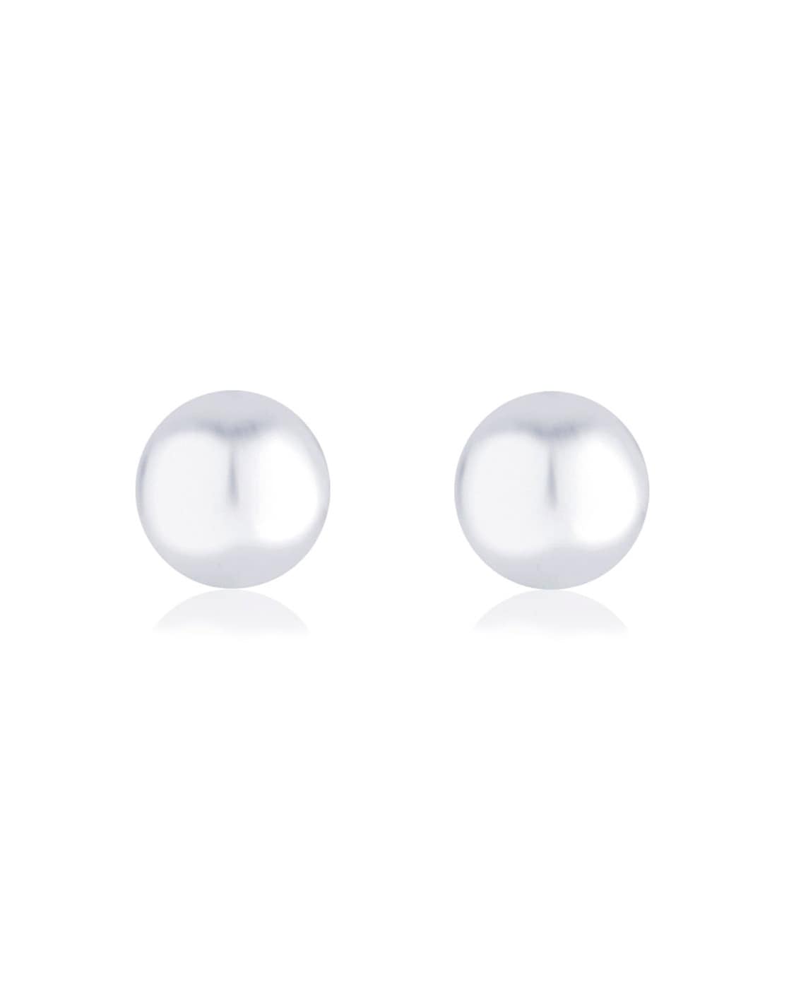 925 STERLING SILVER PAIR OF ROUND SHAPE 4MM HOLLOW BALL STUD EARRINGS FOR  MEN WOMENGIRLS  BOYS